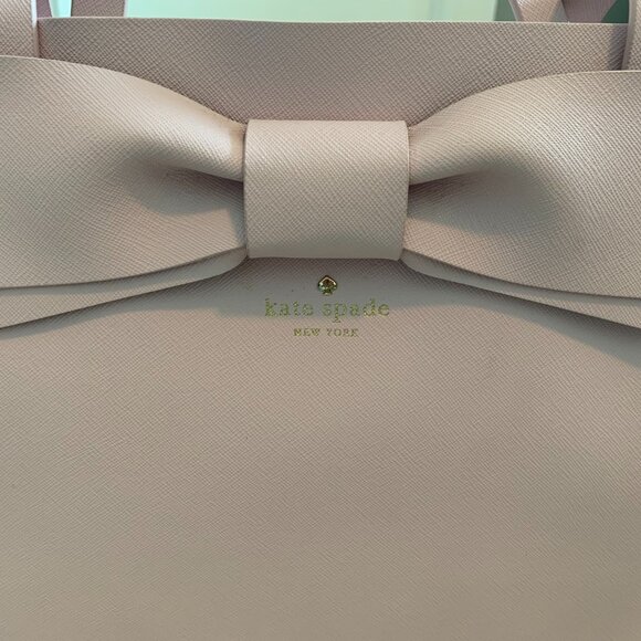 Kate Spade Bow Tote Pink Leather Bag Size OS - Picture 2 of 10